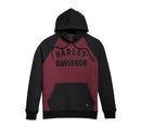 Sweat à capuche raglan classique pour hommes - Colorblocked - Tawny Port