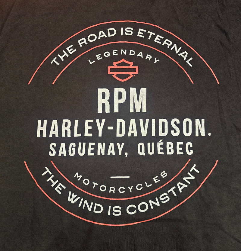 DECISIVE, T-Shirt RPM Harley-Davidson, Noir, X-Large