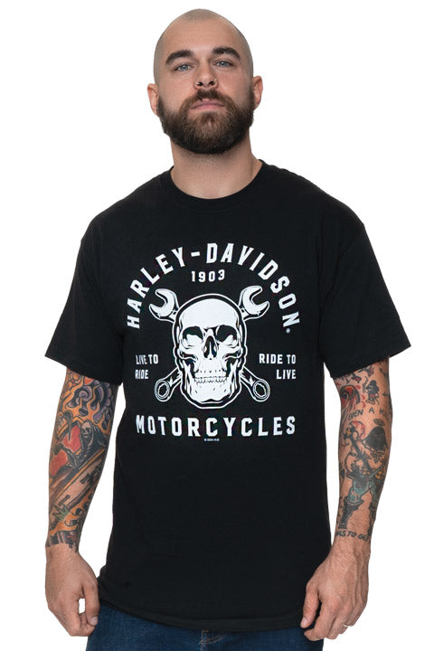 Skull Wrench, Noir, T-shirt à manches courtes