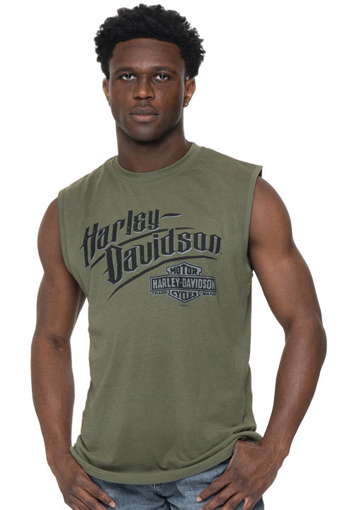 Hard Edge, Vert Militaire, T-shirt sans manches