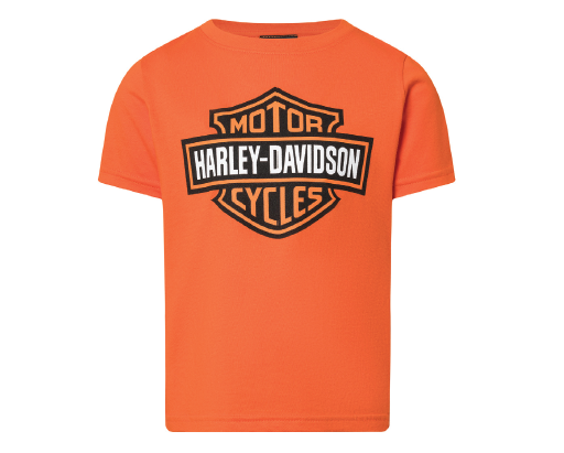 H-D Bar & Shield, T-Shirt pour enfant, Orange, X-Small