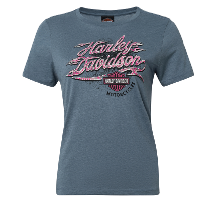 TORCHE, T-Shirt, Harley-Davidson, BLEU, SMALL