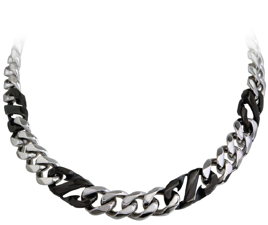 Double Link Chain Colliers-Noir 22