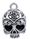 Candy Heart Eyes Skull Road Bell