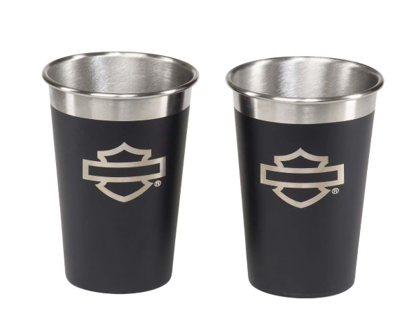 Ensemble de Verres, Bar & Shield, Harley-Davidson, Noir