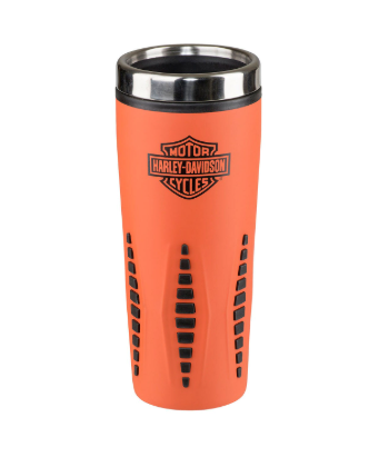 H-D BAR & SHIELD ORANGE TRAVEL MUG