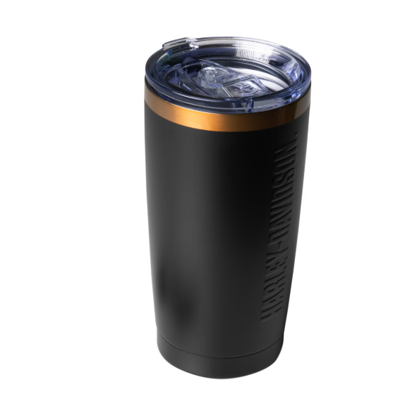 Embossed travel mug