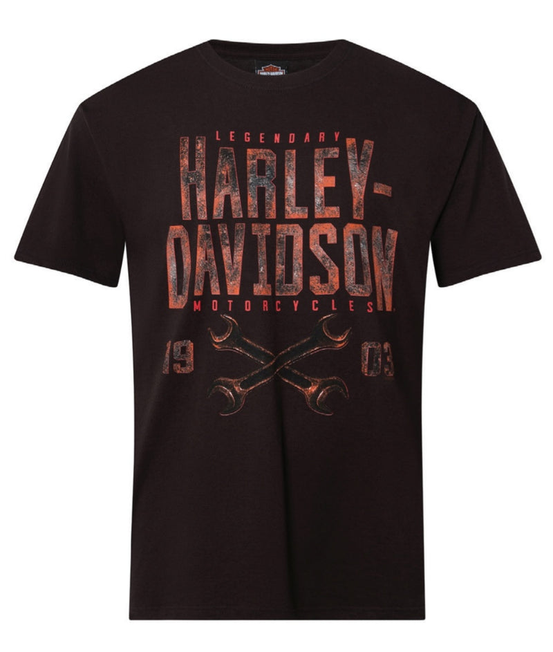 RUSTED, T-Shirt RPM Harley-Davidson, Noir, 3XL