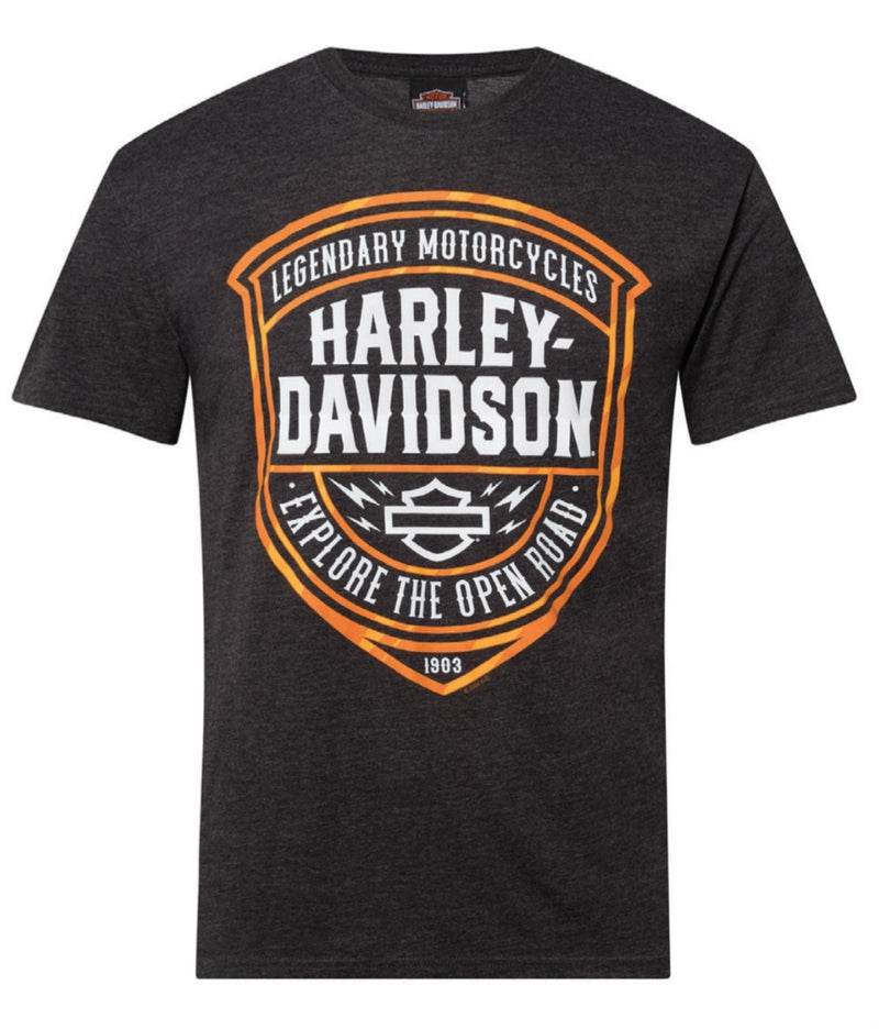 VANGUARD, T-Shirt RPM Harley-Davidson, Gris Foncer, Medium