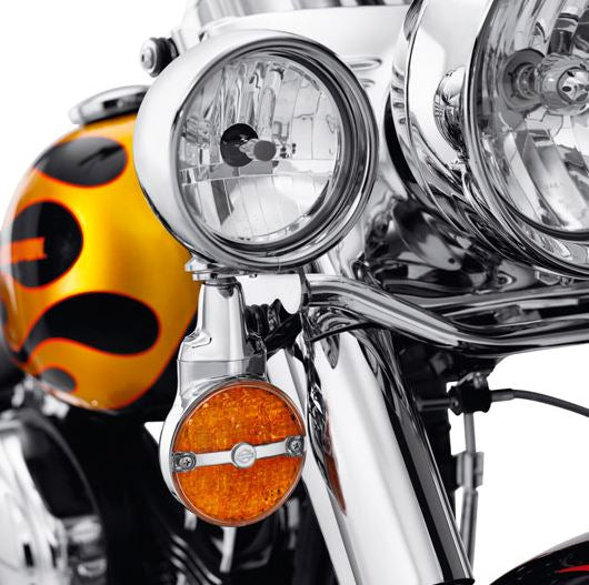 Clignotants Avant au LED à Cabochon plat Ambre Bar & Shield Harley-Davidson® Pour les modèles Touring