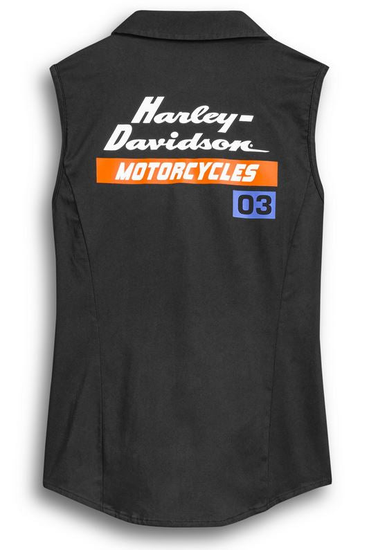 Chemise pour Femmes Sans Manches 03 Colorblock Zip-Front Harley-Davidson®