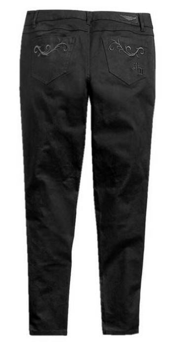 Pantalons pour Femme Jeans Side Laced Stretch Skinny Noir Harley-Davidson®