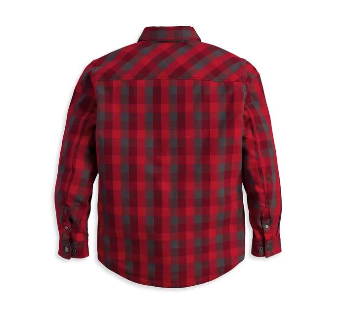 VESTE CHEMISE D'EQUITATION OPERATIVE POUR HOMME CARREAUX ROUGES