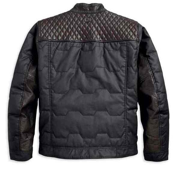 Veste pour Hommes en Cuir Quilted Red Leather Accent Harley-Davidson®