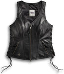 Veste pour Femmes en Cuir Sans Manches Avenue Harley-Davidson®