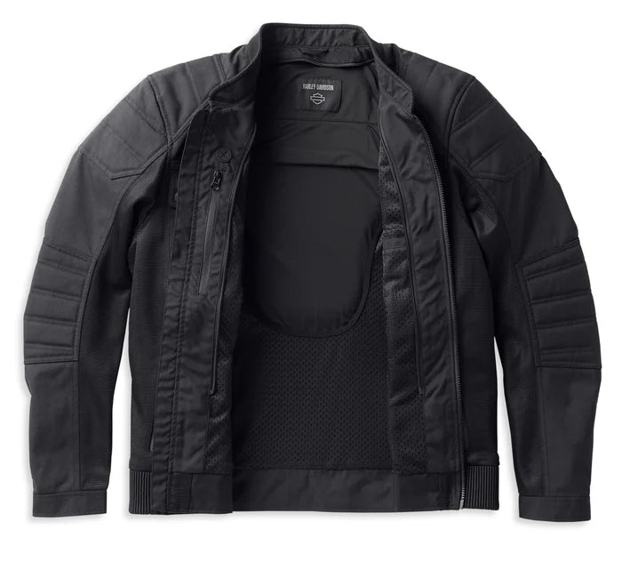 Veste en maille Zephyr pour hommes avec doublure zippée - Noir