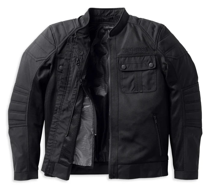 Veste en maille Zephyr pour hommes avec doublure zippée - Noir