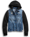 Veste pour Femmes en Denim Zip-Off Sleeve Harley-Davidson®
