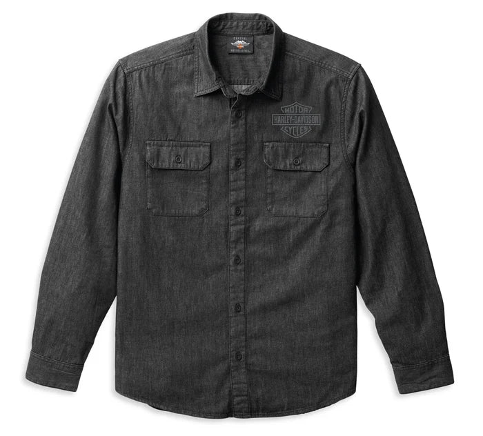 Chemise Bar & Shield en denim pour hommes - Black Beauty 2