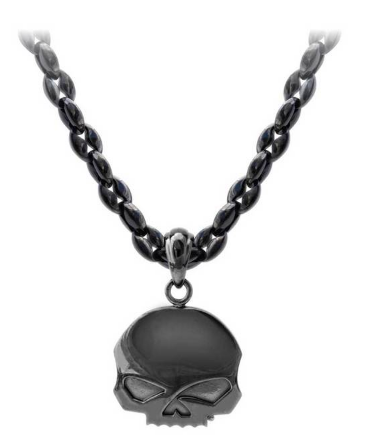 Chaines pour Hommes Blackout Willie G Skull Stainless Steel Harley-Davidson