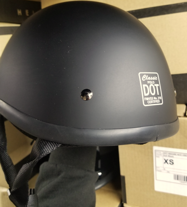 demi casque noir mat polo daytona