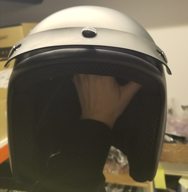 casque open face noir mat